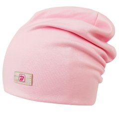 Bavlněná čepice Pastels DOUBLE - vzor 52 - světle růžová