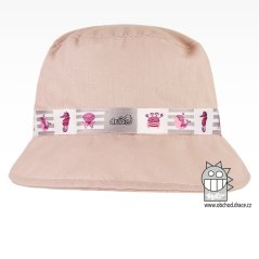 Klobouk letní Palermo - vzor 24 - růžová světlá