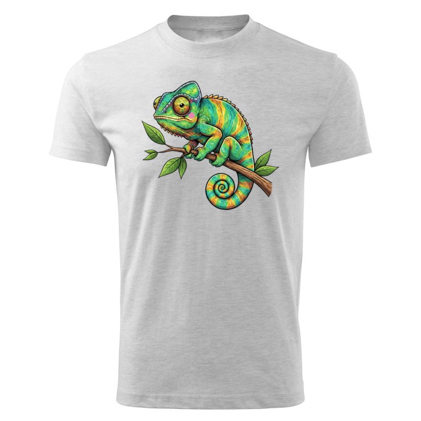 Dětské bavlněné tričko s potiskem - vzor 0256 - chameleon
