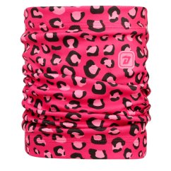 Fleecový nákrčník Yetti - vzor 58 - růžová neon - leopard