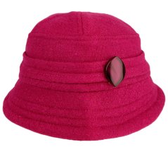 Dámský zimní klobouk - vzor 099 - fuchsiová- buklé