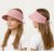 Letní mušelínový klobouk Ponytail - vzor 04 - starorůžová