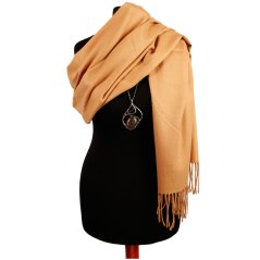 Dámská elegantní šála - vzor 051 - písková