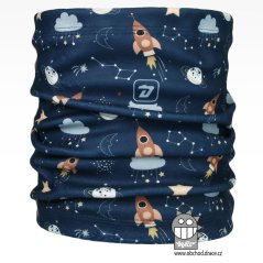 Fleecový nákrčník Yetti - vzor 05 - modrá, vesmír