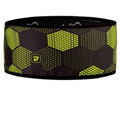 Sportovní funkční dvouvrstvá čelenka Walk - vzor 32 - černá/FLUO žlutá - plástev