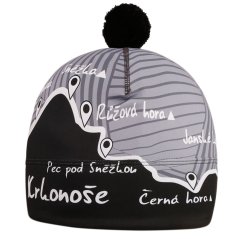Funkční čepice Flavio Krkonoše - vzor 009 - šedá / černá
