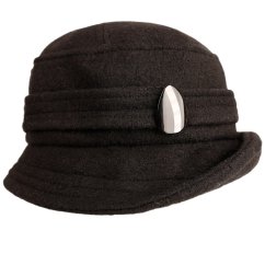 Dámský zimní klobouk - vzor 073 - černá - buklé