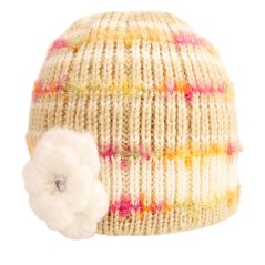 Dámská vlněná čepice - vzor 088 - béžová