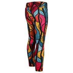 Dětské legíny Silky - vzor 06 - pestrobarevné letokruhy