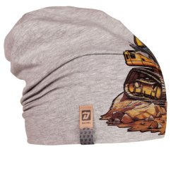 Bavlněná čepice Polo - vzor 94 - světle šedá - bagr