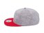 Kšiltovka Snapback melange - vzor 02 - šedý melír/červená vel. 56-60