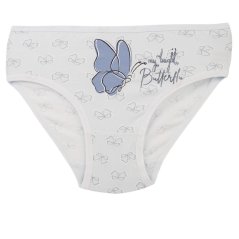 Dívčí bavlněné kalhotky - vzor 155 - světle modrá - motýlci