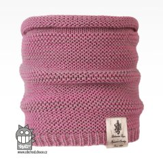 Nákrčník pletený Colors - vzor 27 - fialkovo šedý