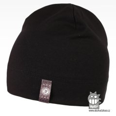 Bavlněná čepice Alan - vzor 10 - černá