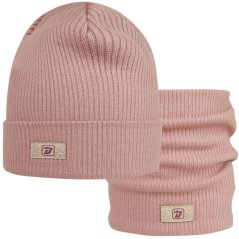 Čepice s nákrčníkem Rayon Rib set - vzor 023 - starofialková