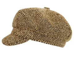 Dámský buklé baret s kšiltem - vzor 39 - zelenkavá