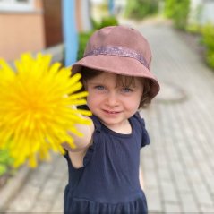 Klobouk Panama - vzor 05 - pudrově růžová