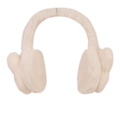 Zimní chlupaté klapky na uši - vzor 05 - bílá - králíček