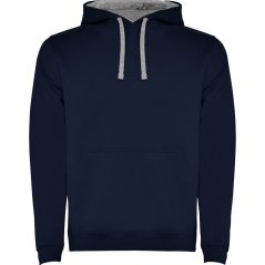 Dětská mikina s kapucí Urban - vzor 5558 - námořní modrá/šedý melír