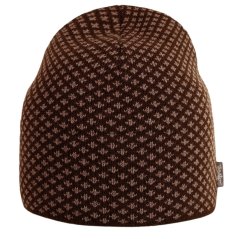 Pánská pletená čepice podšitá fleecem - vzor 11 - hnědá