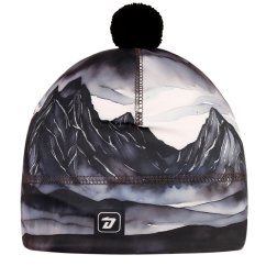 Flavio - zimní funkční čepice - vzor 180 - černá - hory