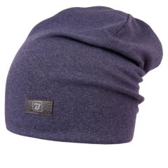 Bavlněná čepice Pastels DOUBLE - vzor 63 - fialová melír