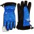 Dětské šusťákové prstové rukavice -  vzor 011 - modrá