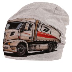 Bavlněná čepice Polo - vzor 74 - šedá - kamion