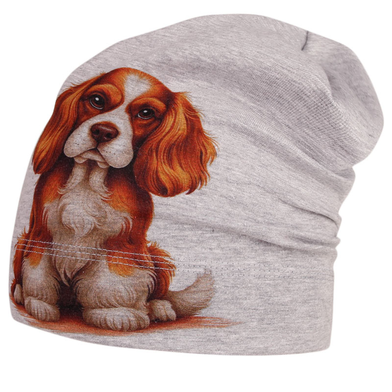 Bavlněná čepice Polo - vzor 105 - světle šedá - Kokršpaněl