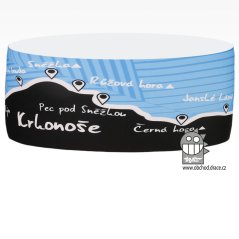Funkční čelenka Baldo Krkonoše - vzor 007 - modrá / černá