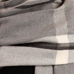 Dámská elegantní šála - vzor 055 - šedá- kostka