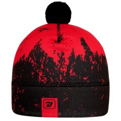 Fiocco - zimní funkční čepice s počesem - vzor 019 - černá , červená