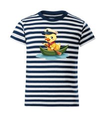 Dětské bavlněné tričko s potiskem - vzor 163 - Sailor / kačenka na lodi