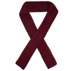 Dámská pletená šála Ewa - vzor 14 - černá / bordo melír