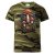 Bavlněné unisex tričko s potiskem - vzor 0008 - maskáč zelená/Houby