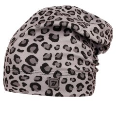Fleecová čepice Yetti - vzor 55 - šedá - leopard