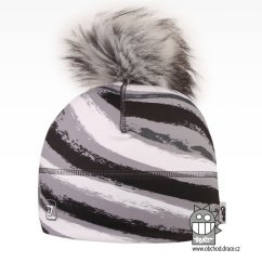 Flavio - chlupatá bambulka čepice pro zimní období. - vzor 28