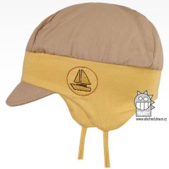 Kojenecká čepice Pepina - vzor 37 béžovožlutá