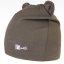 Bavlněná kojenecká čepice s oušky Berry - vzor 31 - khaki