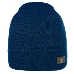 Merino pletená čepice Urban - vzor 46 - námořnická modrá