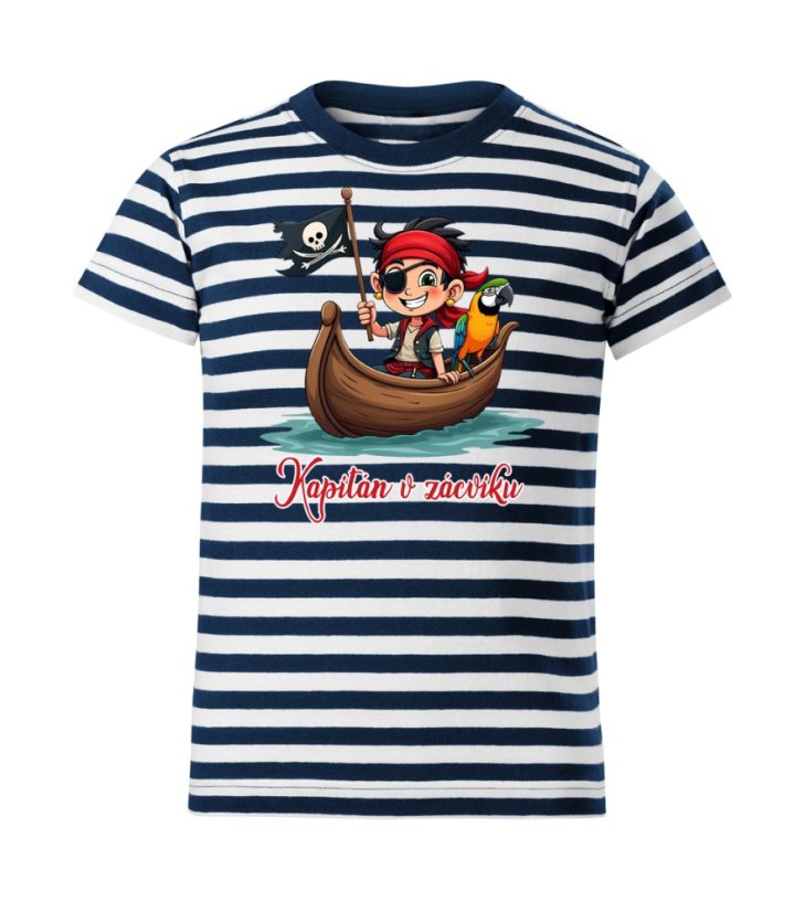 Chlapecké bavlněné tričko s potiskem - vzor 131 - Sailor / Kapitán v zácviku Chlapecké bavlněné tričko s potiskem - vzor 131 - Sailor / Kapitán v zácviku