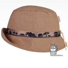 Klobouk Panama - vzor 08 - světle hnědá