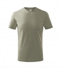 Dětské bavlněné tričko - vzor 19 - khaki zelená světlá