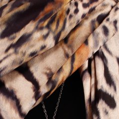 Dámská elegantní šála - vzor 073 - béžová - leopard