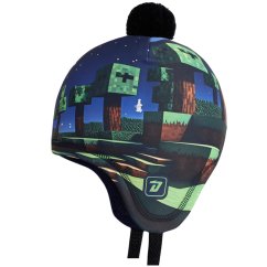 Dětská zimní funkční laponka Polárka - vzor 51 - modrá - herní svět