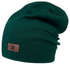 Bavlněná čepice Pastels DOUBLE - vzor 61 - tmavě zelená