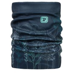 Fleecový nákrčník Yetti - vzor 48 - petrol - květiny