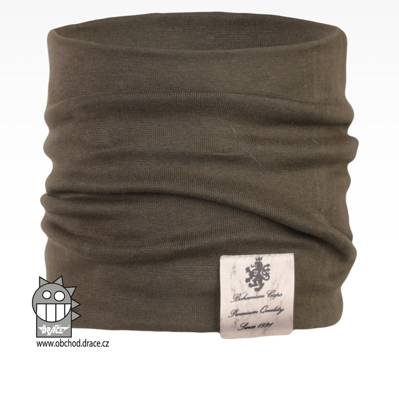Nákrčník Pastels - vzor 16 - khaki zelená