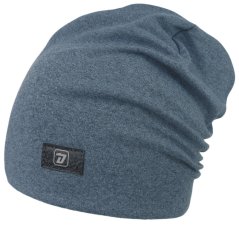 Bavlněná čepice Pastels DOUBLE - vzor 66 - šedomodrá melír