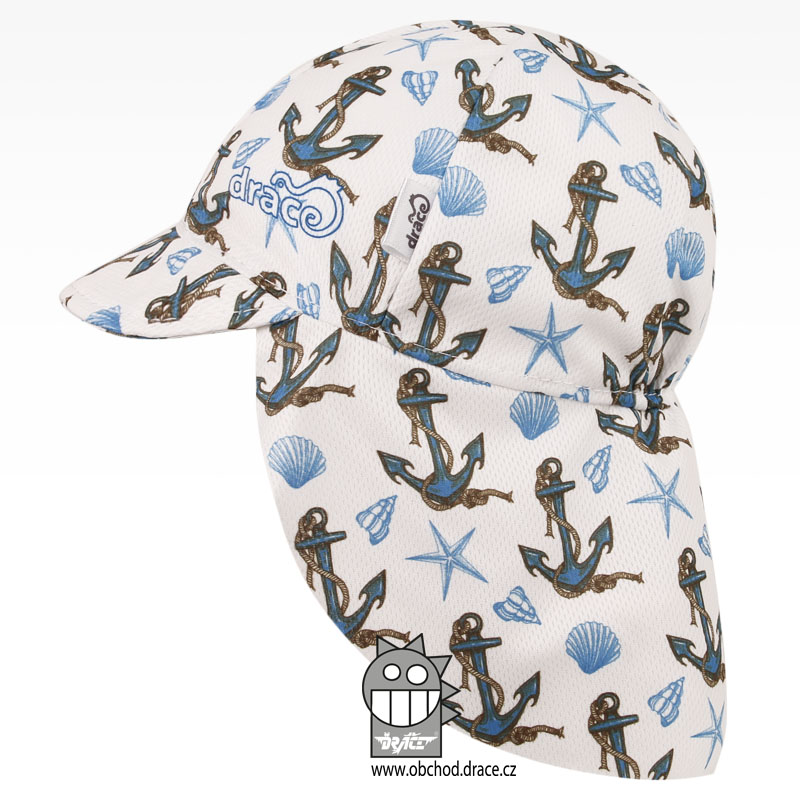 Letní funkční kšiltovka s plachetkou na krk SAFARI - vzor 02 - DOPRODEJ